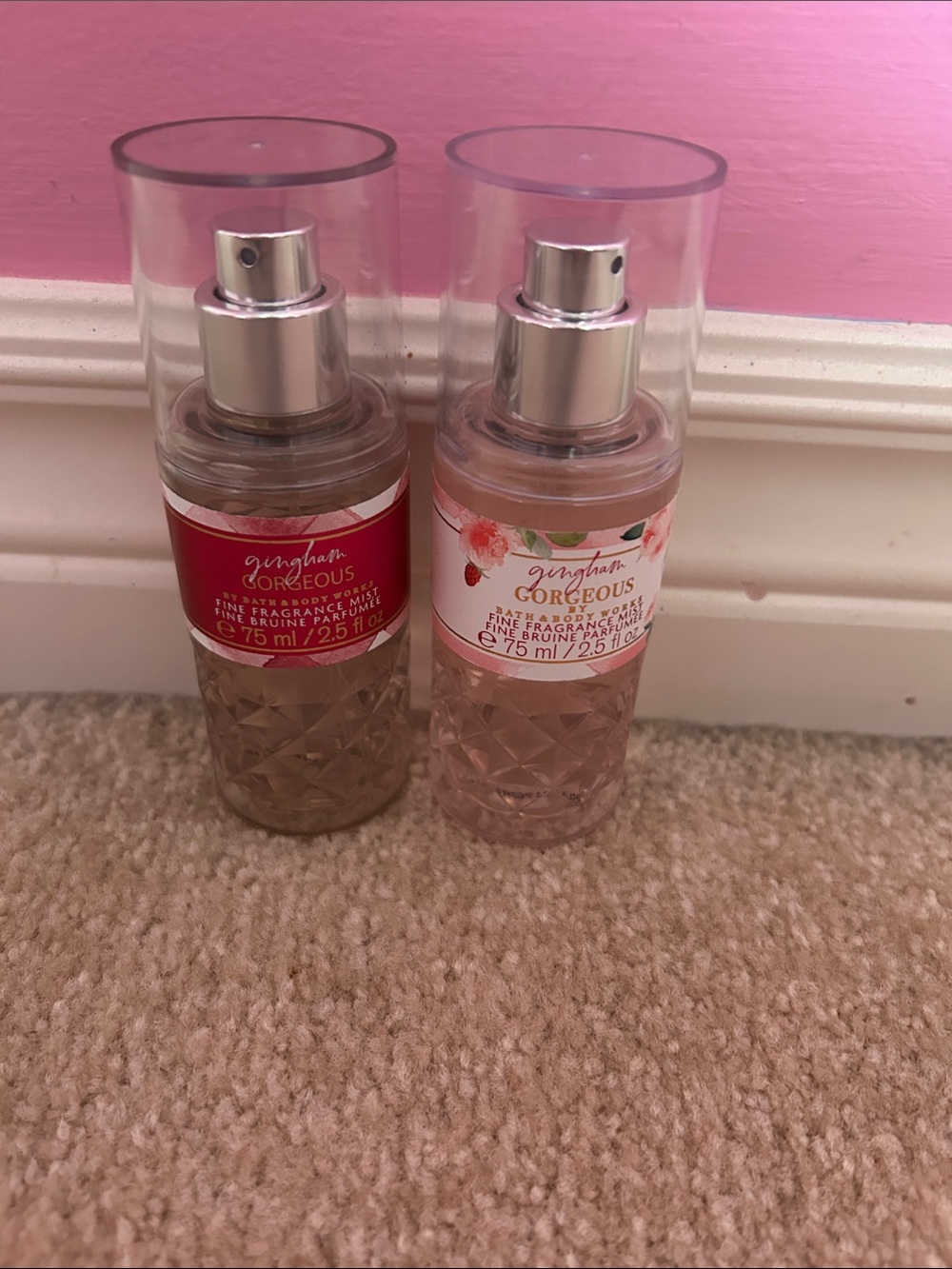 Bath & Body Works Gingham Gorgeous Fine Fragrance Mist — Pink & Red Accents